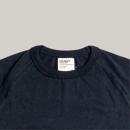 HEIMAT RAGLAN COTTON/HEMP TEE - SCHWARZ