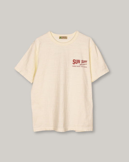 SUN SURF - 'ALOHA WEEK' TEE - NATURAL