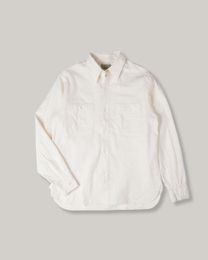 BUZZ RICKSON CHAMBRAY WORK SHIRT - WHITE