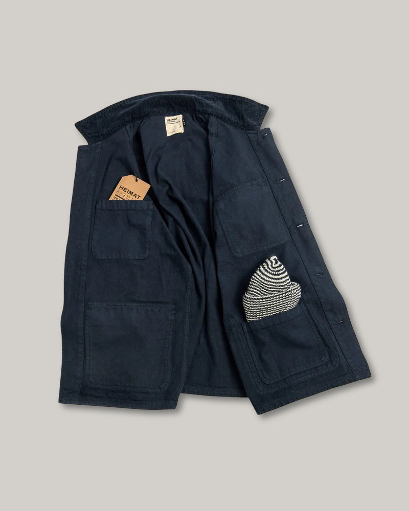 HEIMAT JOURNEY BLAZER - HERRINGBONE COTTON - INK