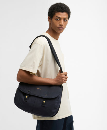 BARBOUR TRANSPORT RIEVER CROSSBODY BAG - NAVY