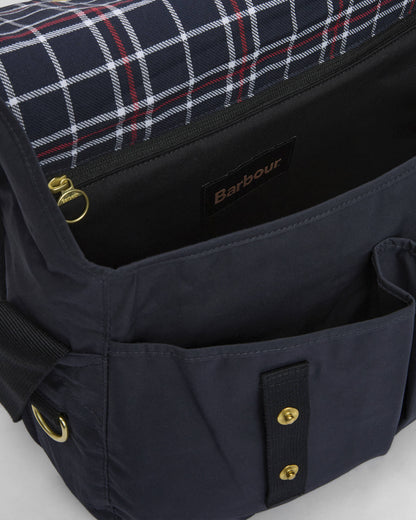 BARBOUR TRANSPORT RIEVER CROSSBODY BAG - NAVY