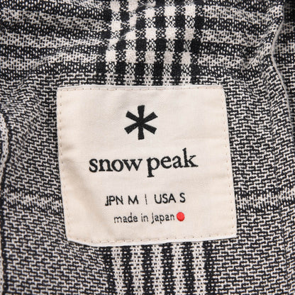 USED SNOW PEAK GLEN CHECK RELAXED PANTS - BLACK/GREY/WHITE