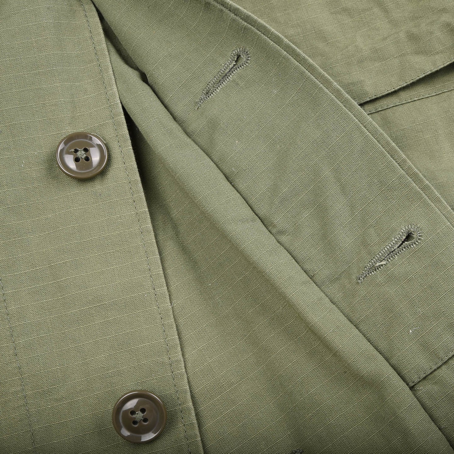 USED ENGINEERED GARMENTS MILITARY FIELD JACKET -  FADED GREEN RIPSTOP
