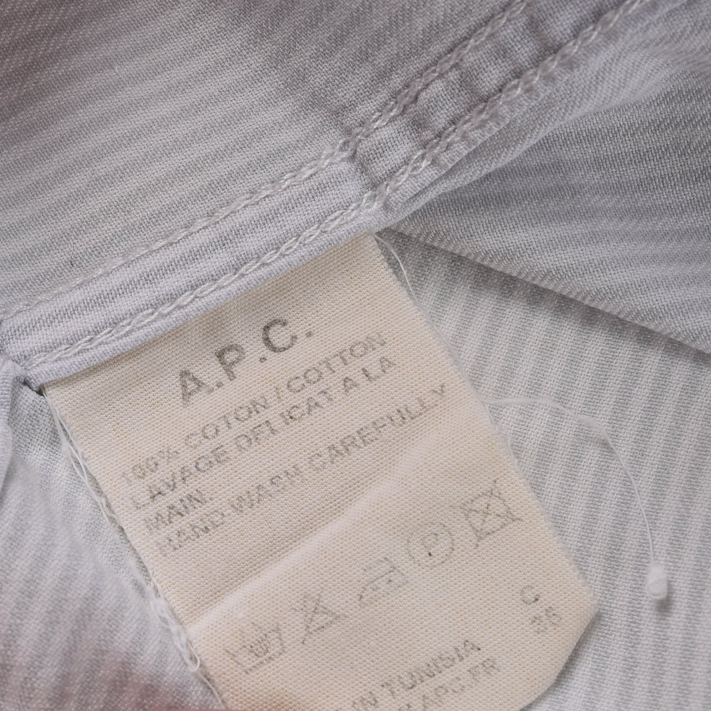 USED A.P.C. WORK SHIRT - NATURAL STRIPE