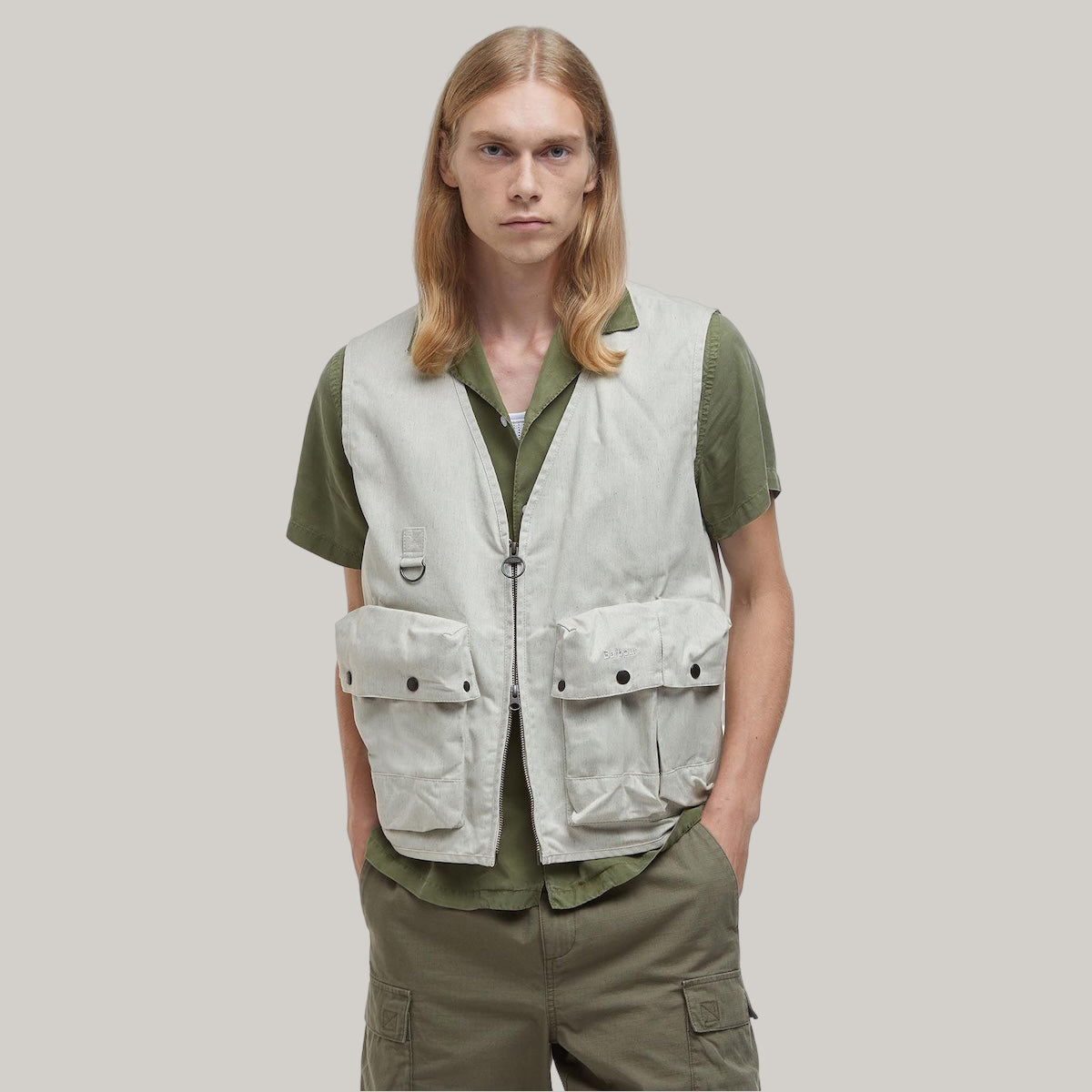 BARBOUR MODIFIED WESTMORLAND VEST - NATURAL