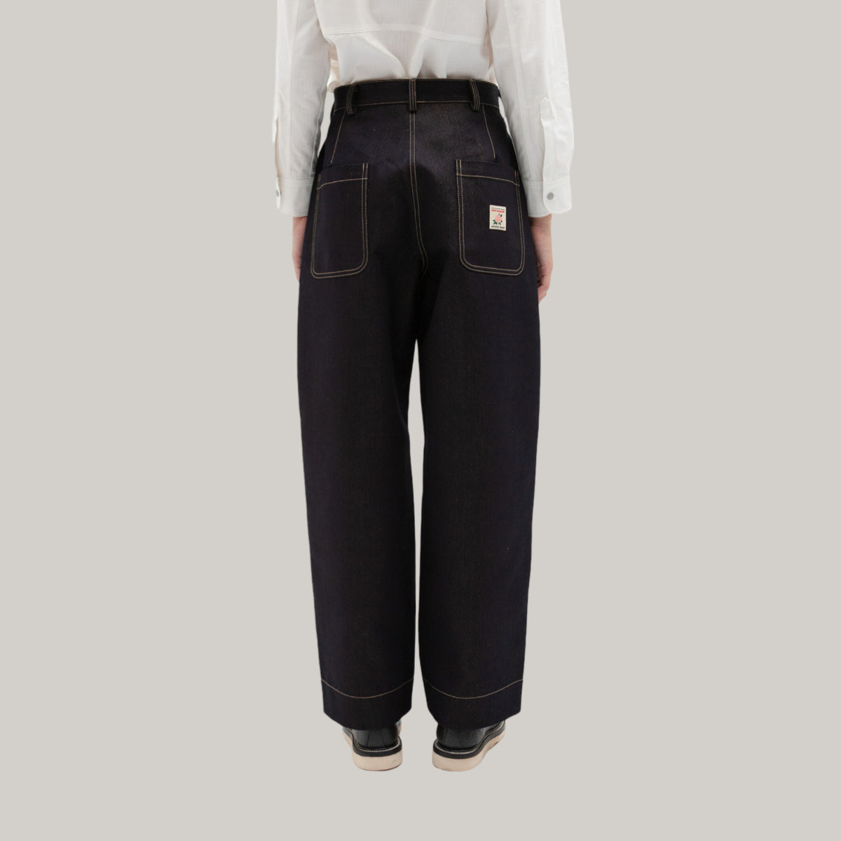 W'MENSWEAR WENDY TROUSER - INDIGO/ GOLD