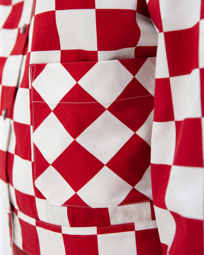 W'MENSWEAR MOHOM SHIRT - RED CHECK