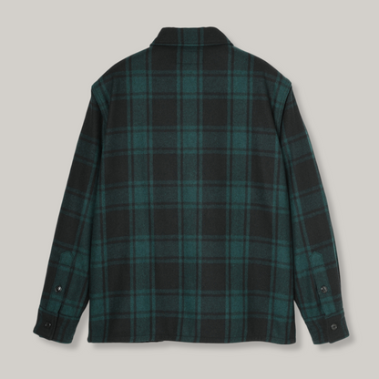 STEVENSON OVERALL CO. WOODLANDER JACKET - GREEN PLAID