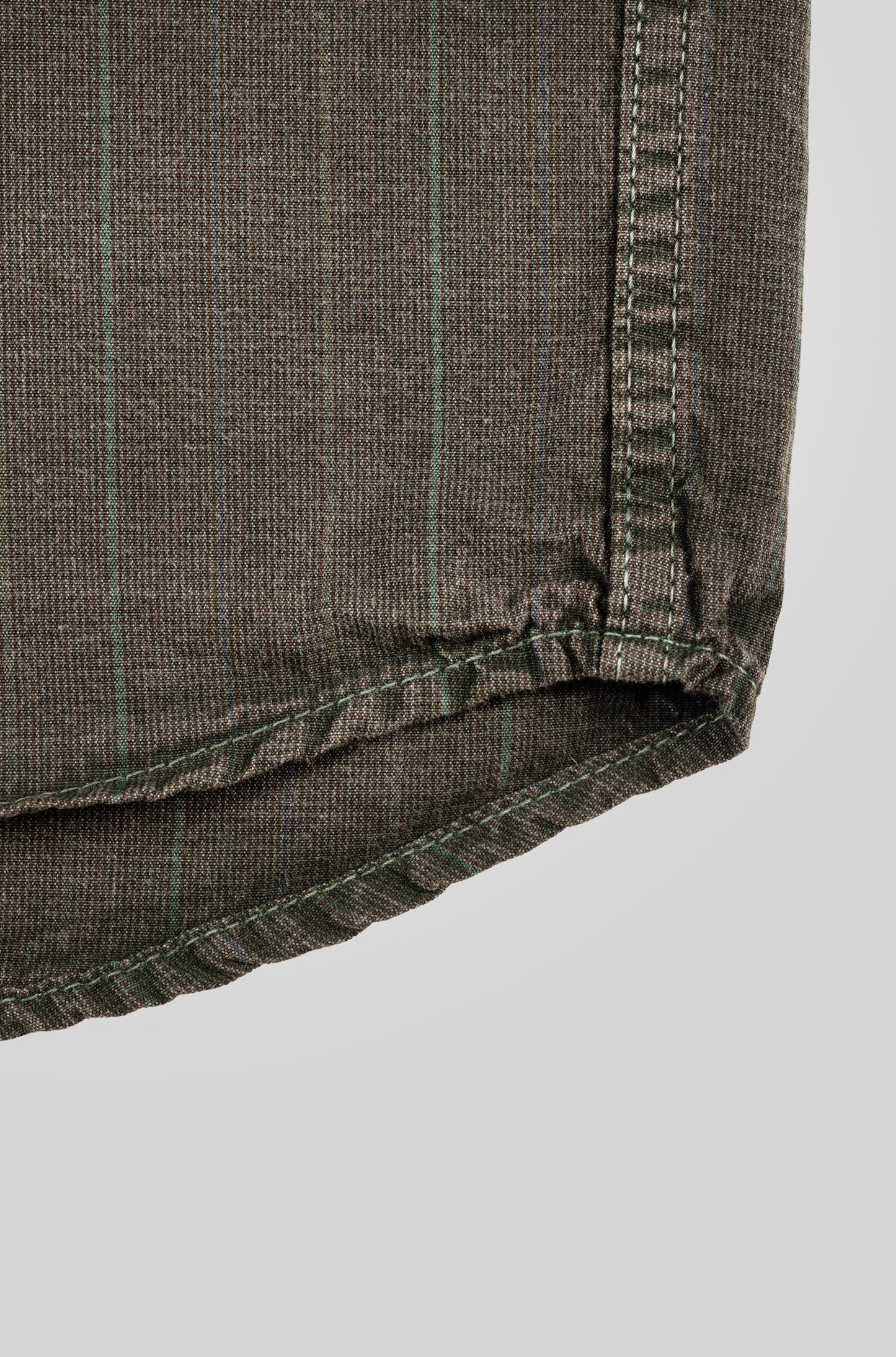 WORKING TRAP SHIRT - COTTON DOGTOOTH - TRIASSIC GREEN