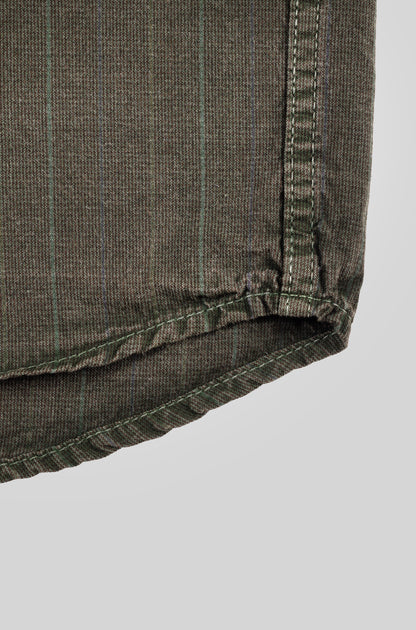 WORKING TRAP SHIRT - COTTON DOGTOOTH - TRIASSIC GREEN