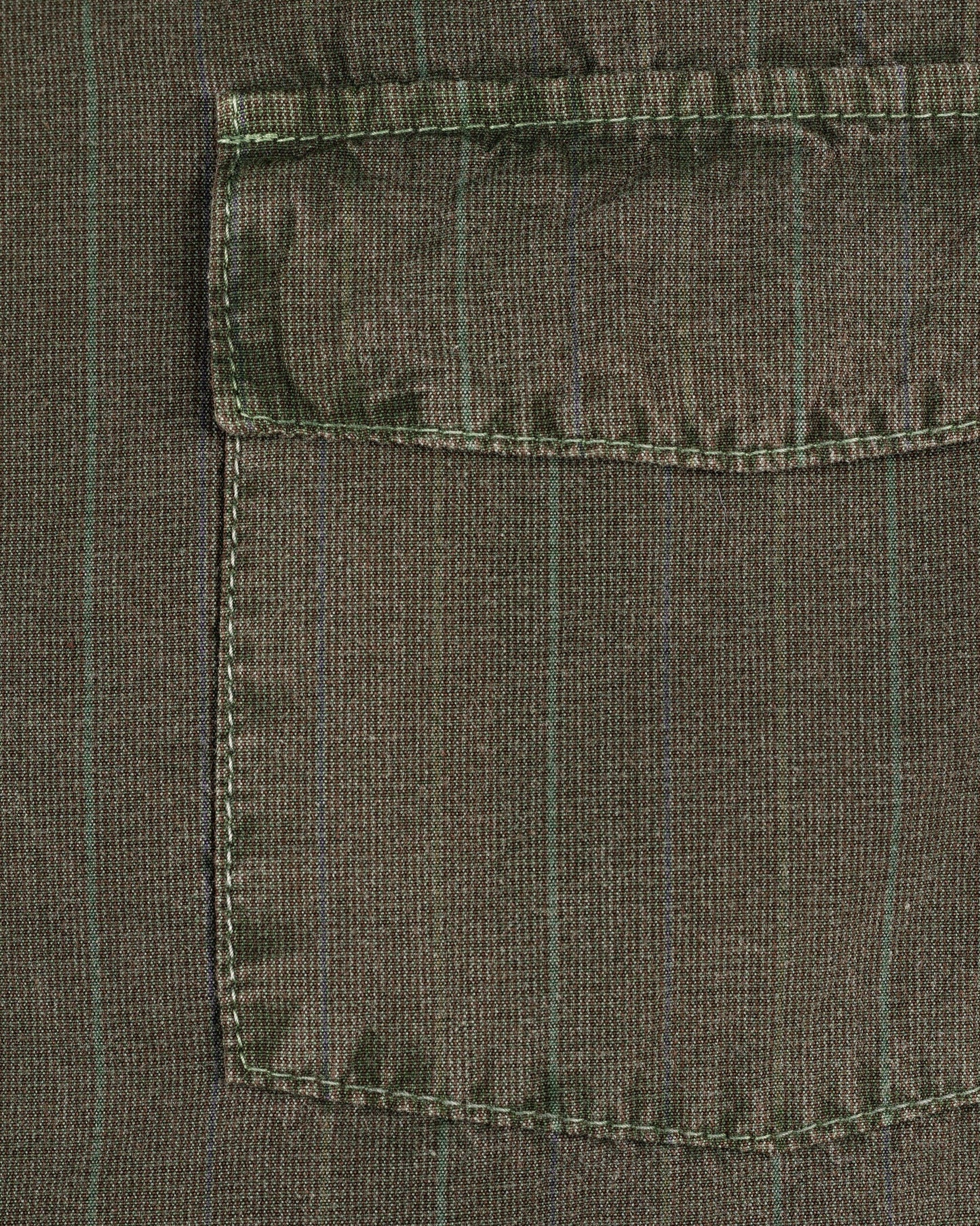 WORKING TRAP SHIRT - COTTON DOGTOOTH - TRIASSIC GREEN