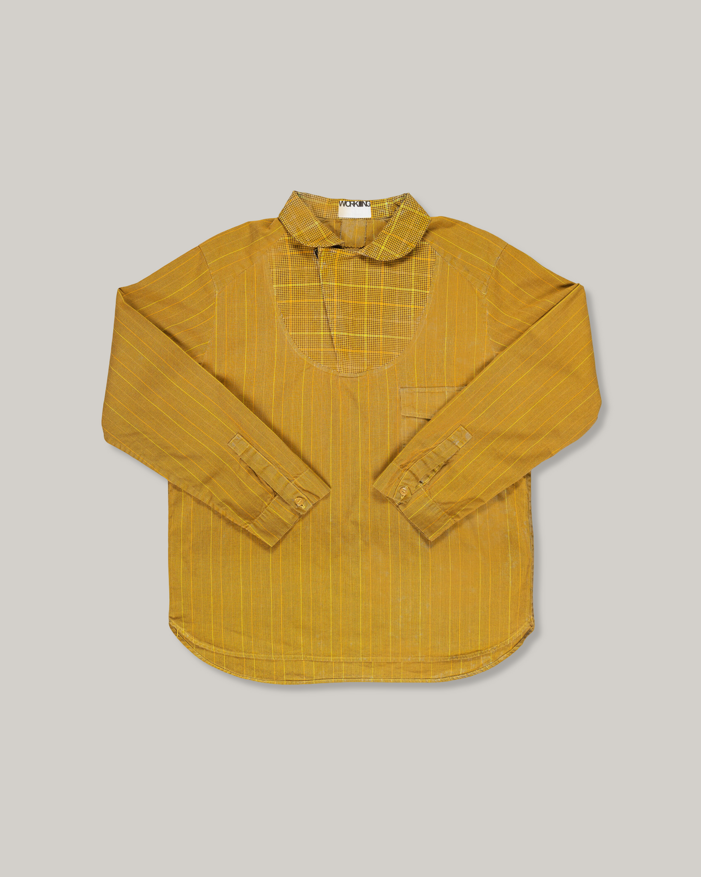 WORKING LULU SHIRT - COTTON DOGTOOTH - LAGOS YELLOW