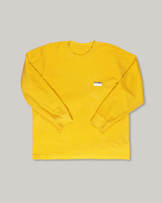 WORKING LONG SLEEVE STICKER T-SHIRT - LAGOS YELLOW