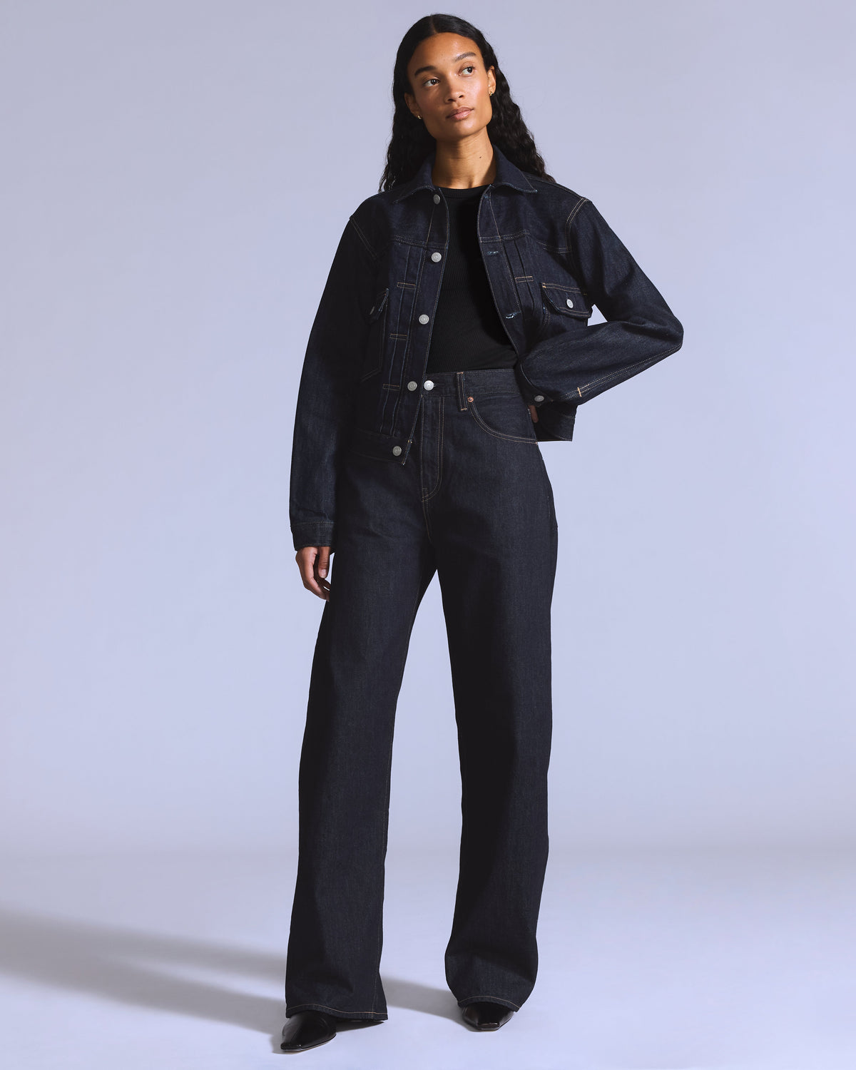 LEVI'S BLUE TAB WOMEN'S CLASSIC TYPE II JACKET -  DARK