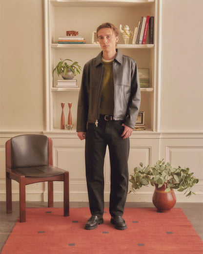 KNICKERBOCKER BENSON LEATHER JACKET - BLACK