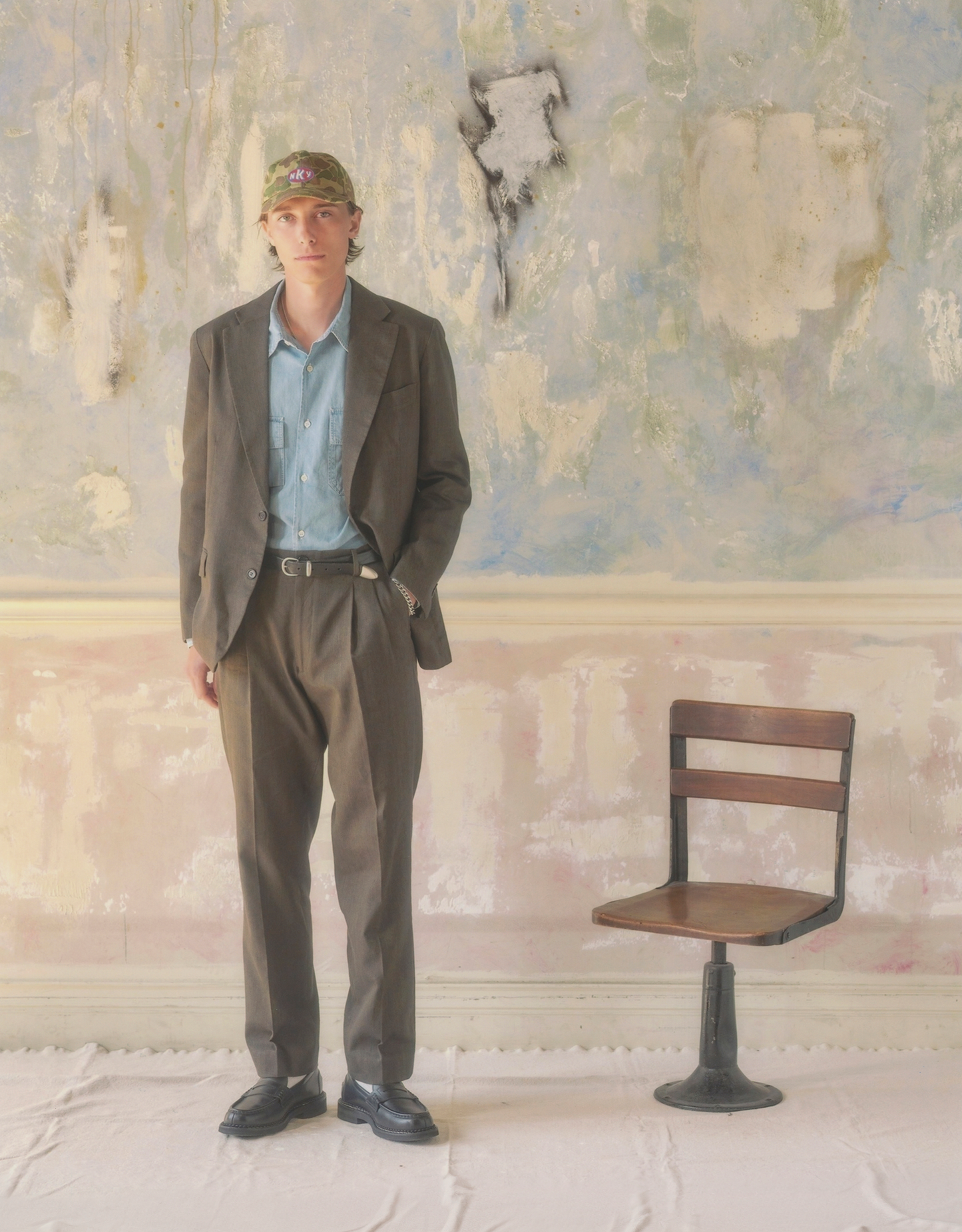 KNICKERBOCKER MILES S.B. COTTON & LINEN SUIT JACKET - COFFEE
