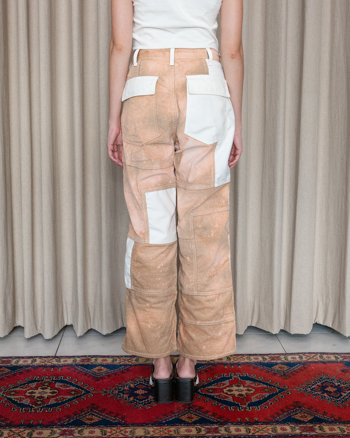 GOOD 'OL WHATS-HER-FACE by W'MENSWEAR FREEDOM FATIGUE TROUSER - CREAM CORDUROY