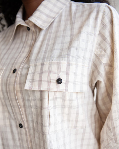 W' MENSWEAR PARA SHIRT - OFF-WHITE