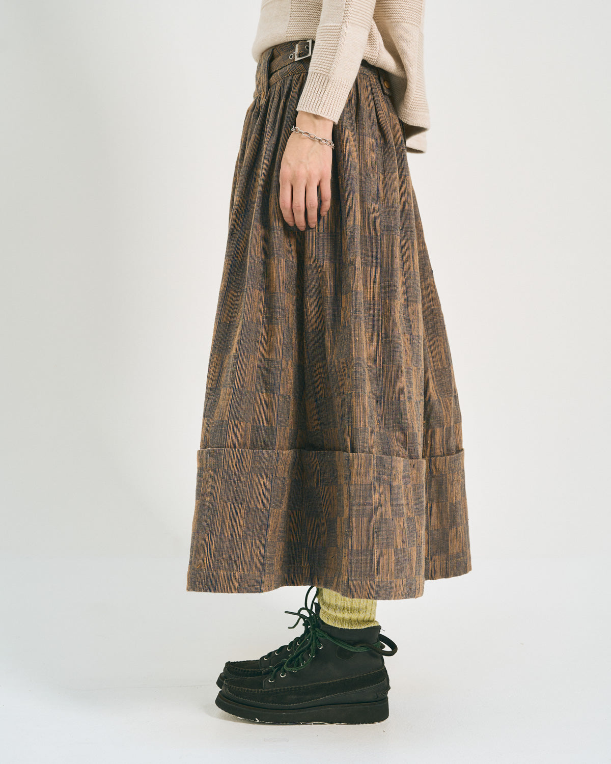 W'MENSWEAR RIDER SKIRT - BEIGE/ BLUE
