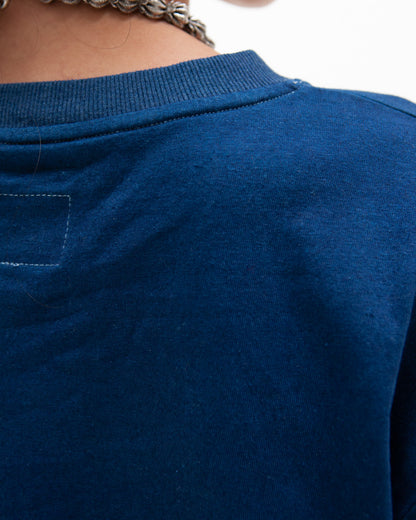 W'MENSWEAR BOWL TEE - INDIGO
