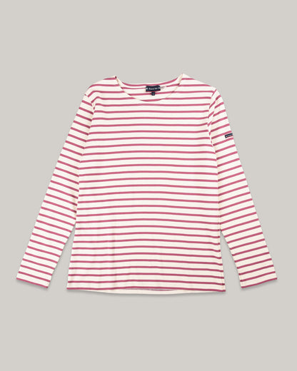 ARMOR LUX LADIES 'LESCONIL' BRETON SHIRT L/S - NATURE/ VIOLET QUARTZ