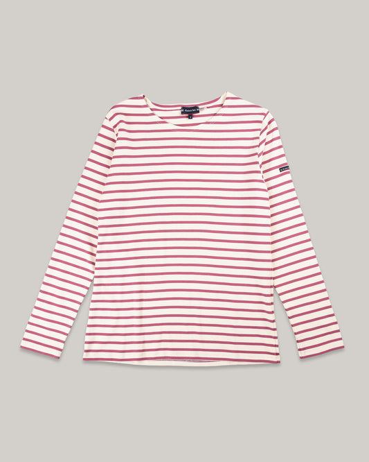 ARMOR LUX LADIES 'LESCONIL' BRETON SHIRT L/S - NATURE/ VIOLET QUARTZ