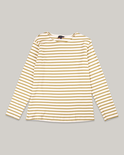 ARMOR LUX LADIES 'LESCONIL' BRETON SHIRT L/S - NATURE/ GREEN MOSS