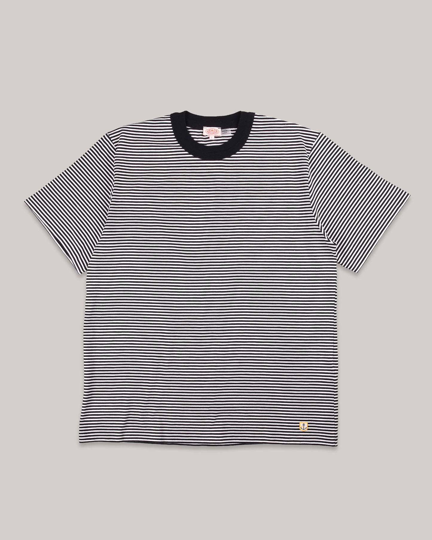 ARMOR LUX HERITAGE STRIPED T-SHIRT - BLACK/ MILK