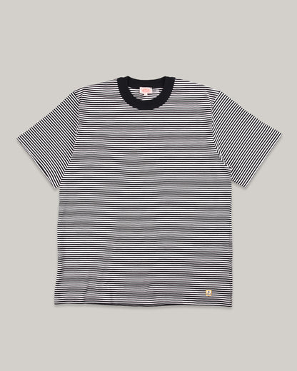 ARMOR LUX HERITAGE STRIPED T-SHIRT - BLACK/ MILK