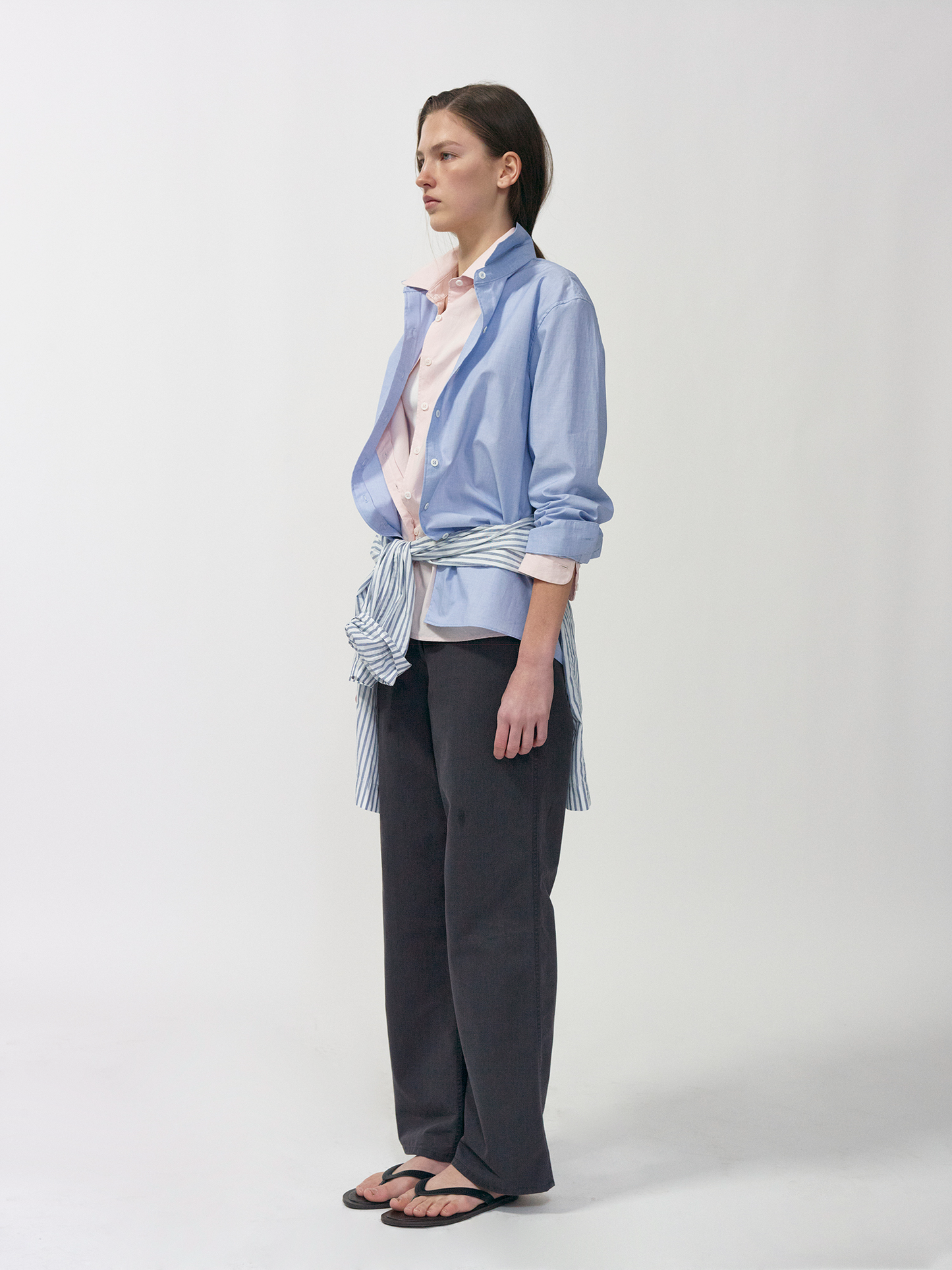 NOTHING WRITTEN PORT STANDARD FIT SHIRT - LIGHT BLUE