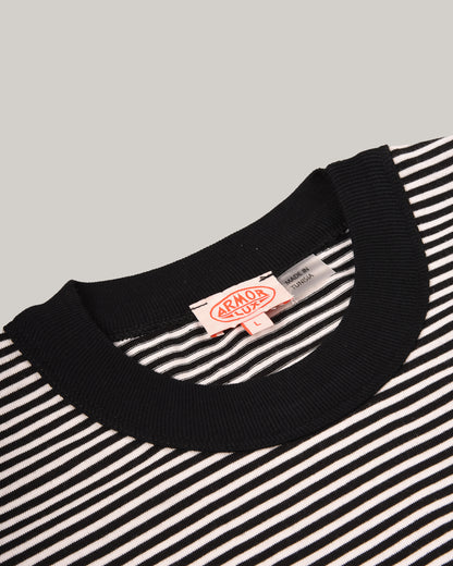 ARMOR LUX HERITAGE STRIPED T-SHIRT - BLACK/ MILK