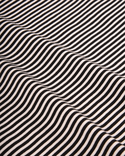 ARMOR LUX HERITAGE STRIPED T-SHIRT - BLACK/ MILK