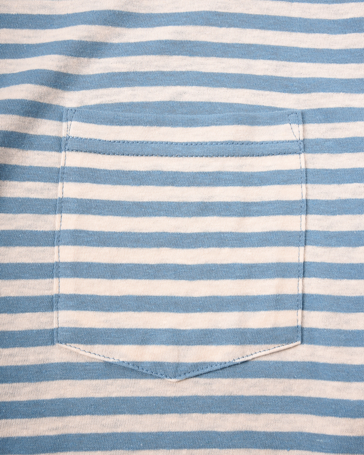 ARMOR LUX POCKET T-SHIRT - COTTON/ LINEN -  WATERFALL/ NATURE