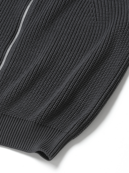 BATONER COTTON SIGNATURE DRIVERS KNIT - CHARCOAL