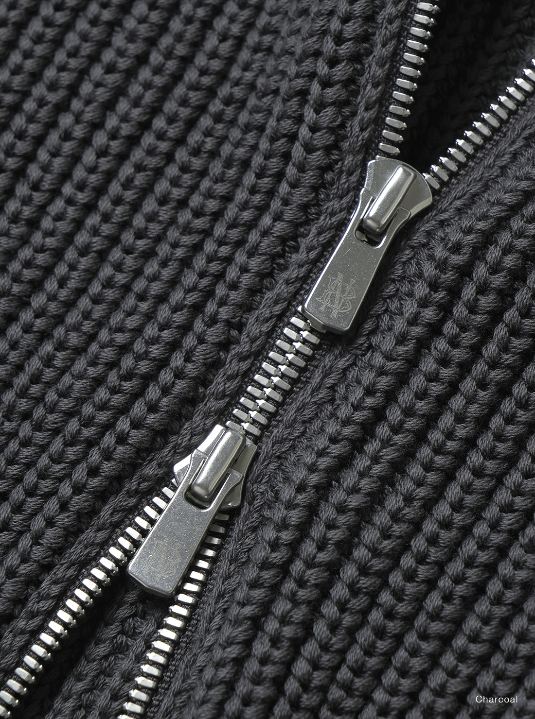 BATONER COTTON SIGNATURE DRIVERS KNIT - CHARCOAL