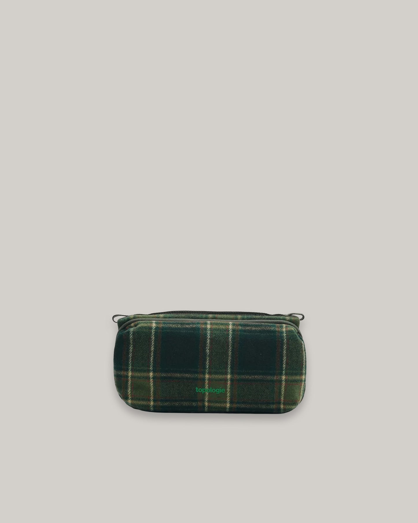 TOPOLOGIE BOTTLE SACOCHE MEDIUM GREEN CHECK WOOL