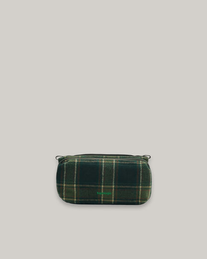 TOPOLOGIE BOTTLE SACOCHE MEDIUM GREEN CHECK WOOL