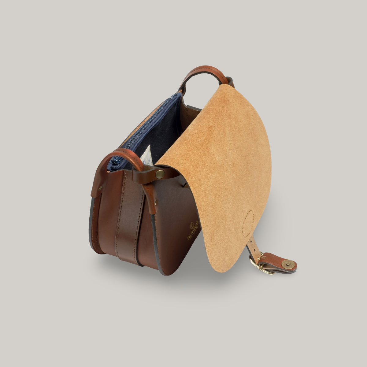 BLEU DE CHAUFFE DIANE HUNTING BAG - AMBER BROWN