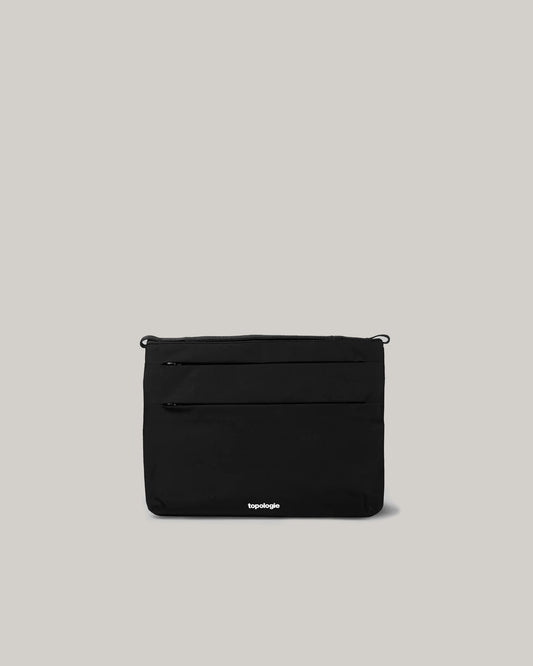 TOPOLOGIE FLAT SACOCHE MEDIUM BLACK TECH SATEEN