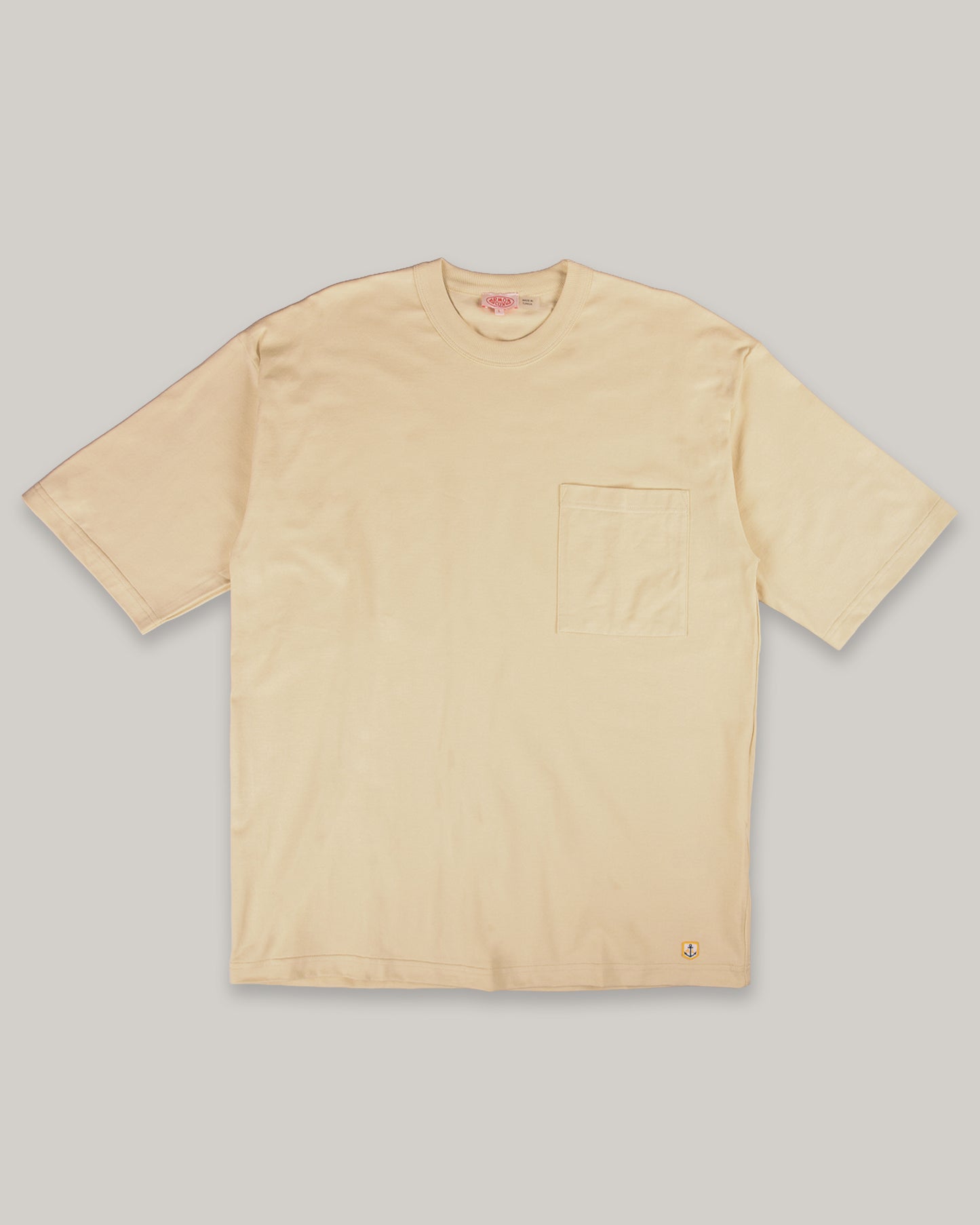 ARMOR LUX HERITAGE LOOSE FIT T-SHIRT - GRAVEL