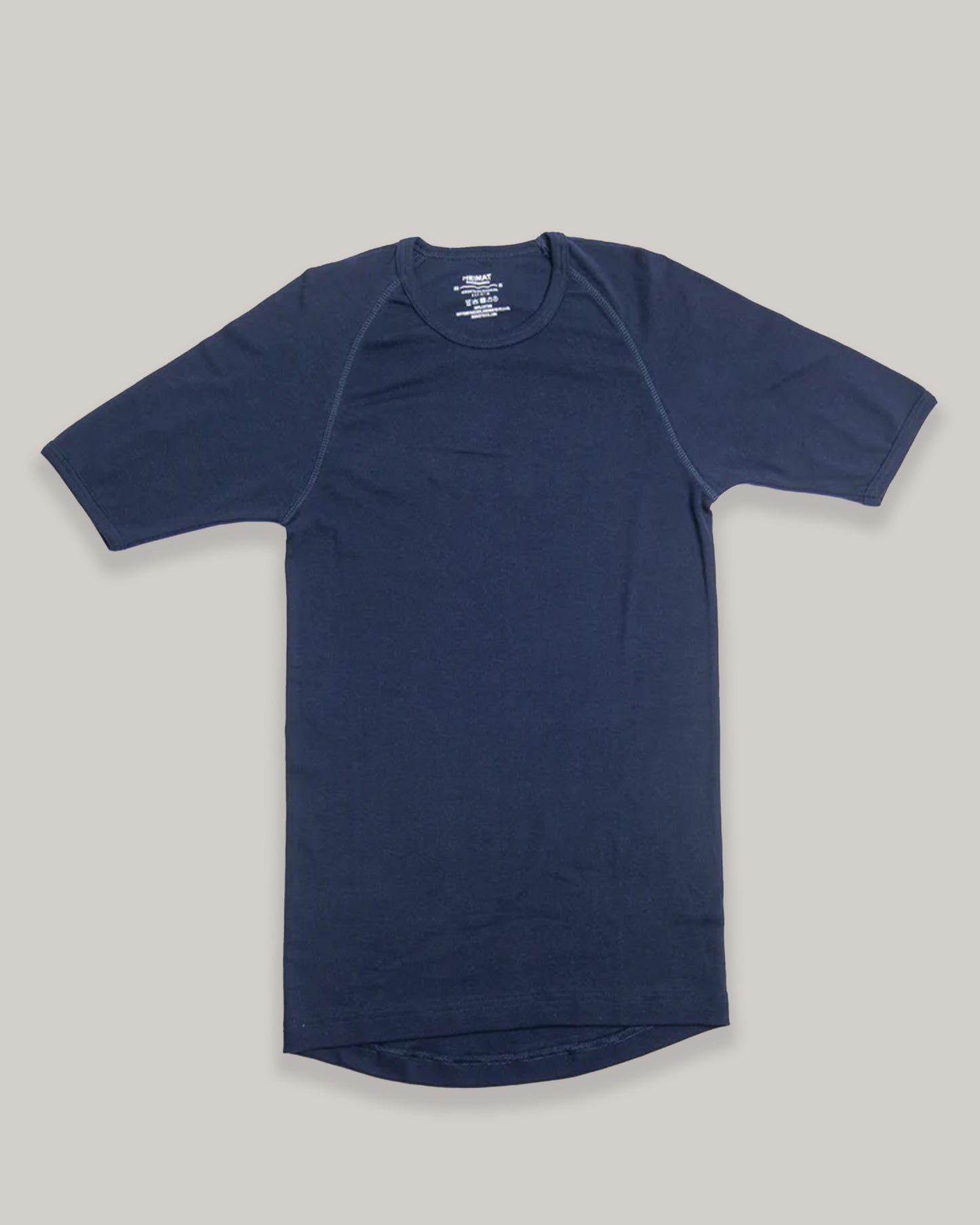 HEIMAT COTTON FINE RIB TEE - INK