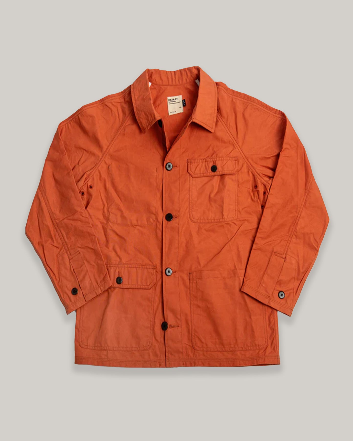 HEIMAT JOURNEY WAX COAT - RESCUE ORANGE