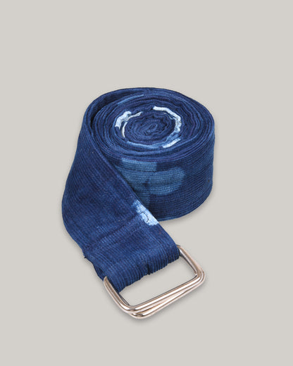 KARDO BLOCK PRINT CORDUROY BELT - INDIGO