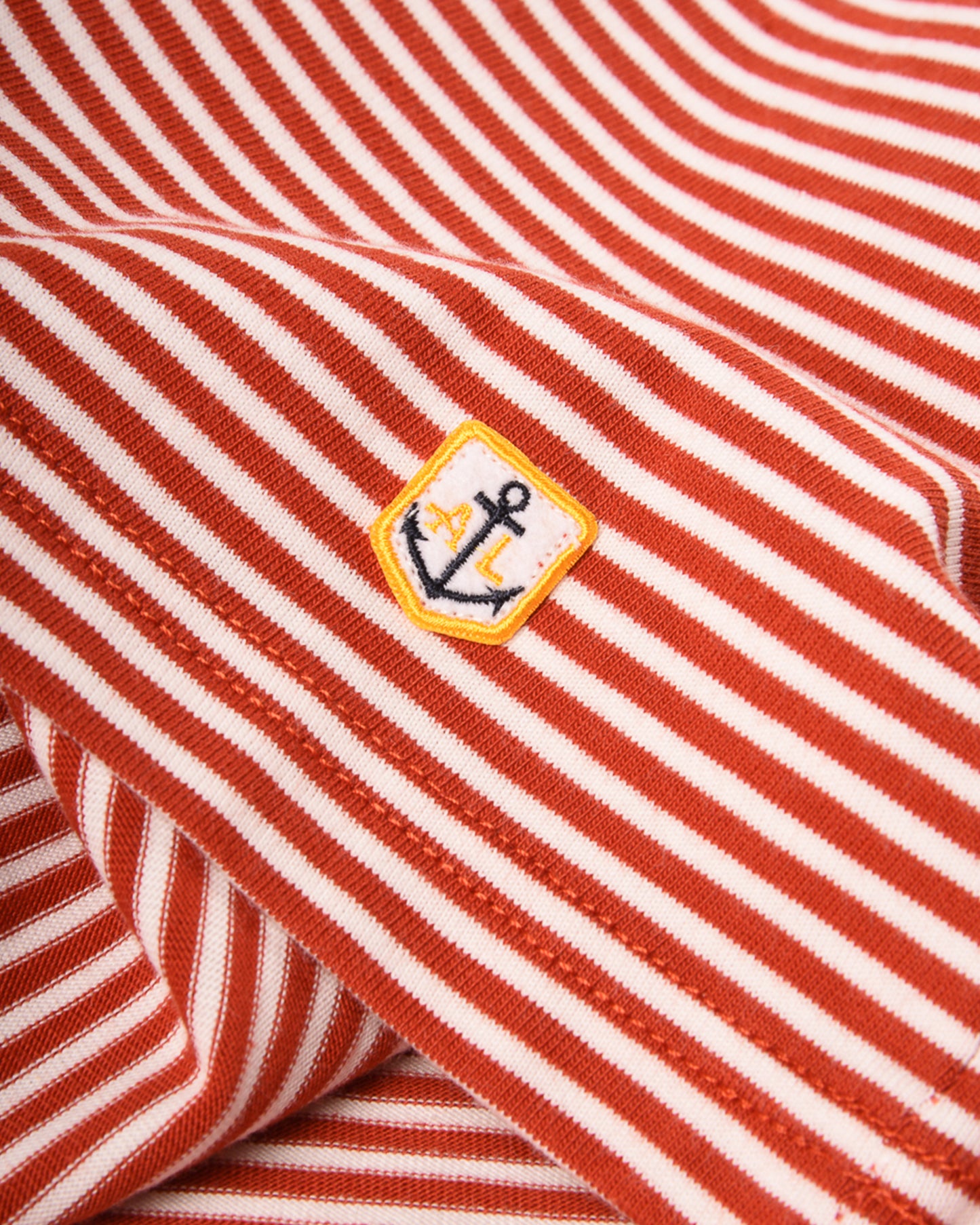 ARMOR LUX HERITAGE STRIPED T-SHIRT - KETCHUP/ MILK