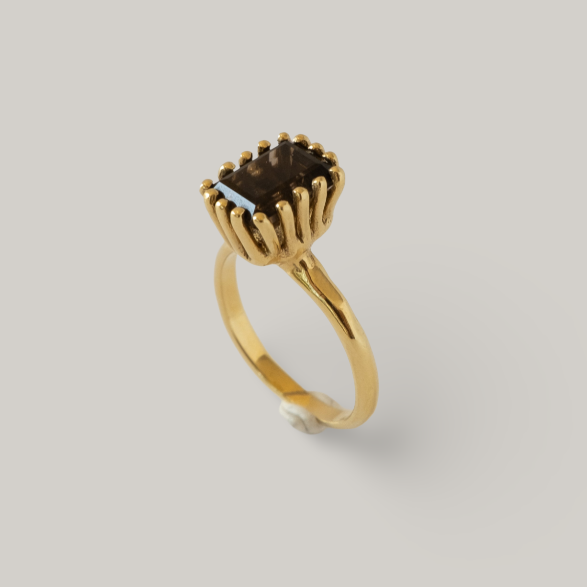 MEREWIF RAMONA GOLD RING  -  SMOKY TOPAZ