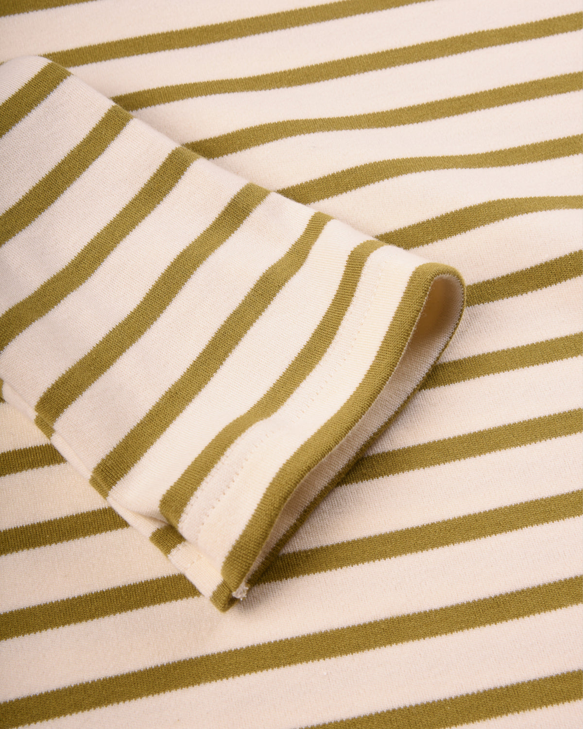 ARMOR LUX LADIES 'LESCONIL' BRETON SHIRT L/S - NATURE/ GREEN MOSS