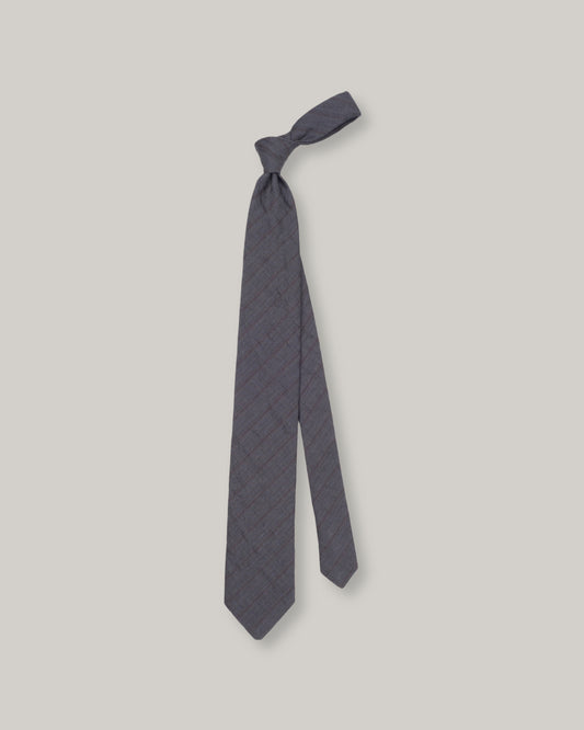 1ST PAT-RN NECKTIE - HERRINGBONE GREY