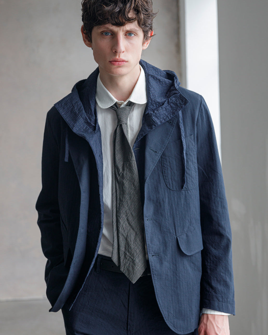 1ST PAT-RN NECKTIE - HOUNDSTOOTH BROWN