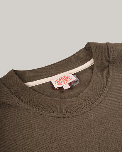 ARMOR LUX HEAVY SLUB T-SHIRT - OLIVE